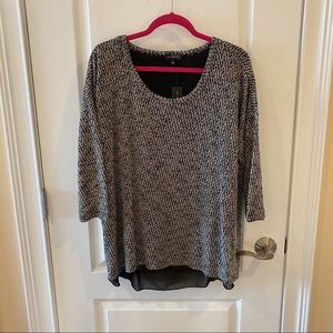 The Limited White and Black Patterned Sweater